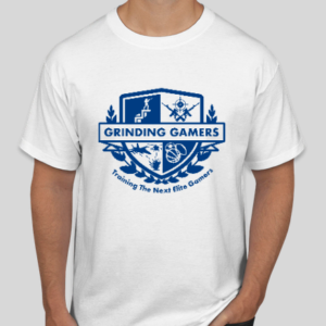 White T-Shirt with Blue Logo